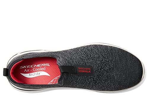 Skechers Men's Gowalk Arch Fit-stretchfit Athletic Slip-on Casual Loafer Walking Shoe Sneaker, Black/Red, 7 X-Wide
