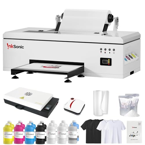 InkSonic R1390 DTF Printer, A3 T-Shirt Printing Machine with Oven...
