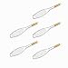 Byqny 5PCS Grille de Barbecue pour Poisson,Griller Panier,Panier de Gril Pliable en Acier Inoxydable avec Poignée en Bois,Griller Panier avec Poignéepour la Cuisson des Poissons, légumes ou crevettes