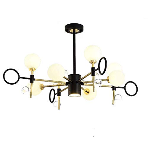 Lustre en cristal avec 8 têtes Sputnik pour une diffusion lumineuse optimale à 360 degrés