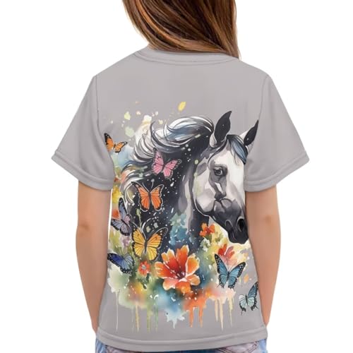 Yuuxorilu Kids Short Sleeve Sports Graphic T-Shirt Size 3-16 Pullover Tees Summer Cool Funny Shirts4