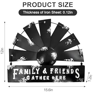   Fleecy-day-Metal-Windmill-Wall-Decor-Rustic-Farmhouse-Wall-Decor-Galvanized-Iron-Art-Hanging-Wall-Decoration-Home-Sculpture-Art-Decor-for-Kitchen-Living-Room-Bedroom-Semicircle-Black