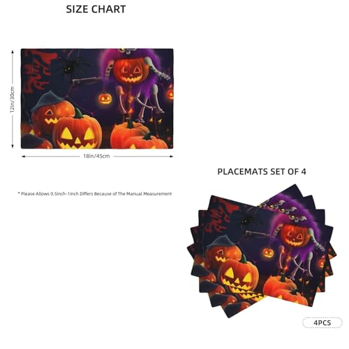 Set de table Halloween lavable pour protéger votre table des taches - 3