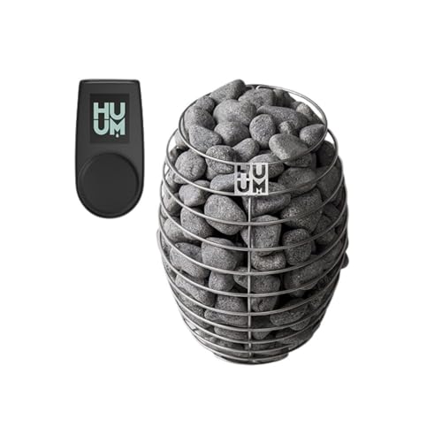 HUUM Drop Series Sauna Heater with UKU WiFi Control Bundles (Sauna Stones Inlcuded) (9kW - WiFi - Black)