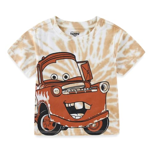 Disney Cars Toy Story Boys Short Sleeve T-Shirt for Toddler and Big Kids Brown