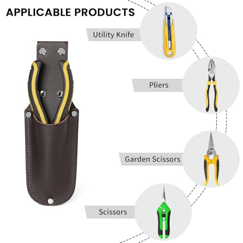 Image of Box Cutter Holster,Utility Knife Holder,Pliers Holster,Pliers Holder,Pliers Pouch for Belt Suitable for Pliers, Scissors, Knives and Similar implements.