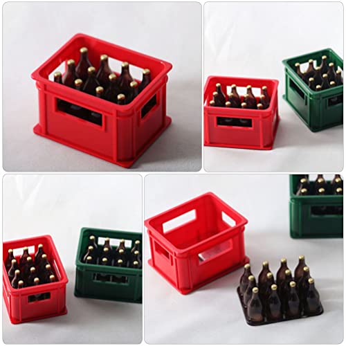 Toyvian Creatief mini- bierdoos standbeeld decoratief mini house bier doos modellering ornament - Image 7