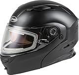 GMAX MD-01S Modular Snow Helmet Solid w/Quick Release Buckle Electric Shield (Matte Black, Large) - FMVSS 218 Approved
