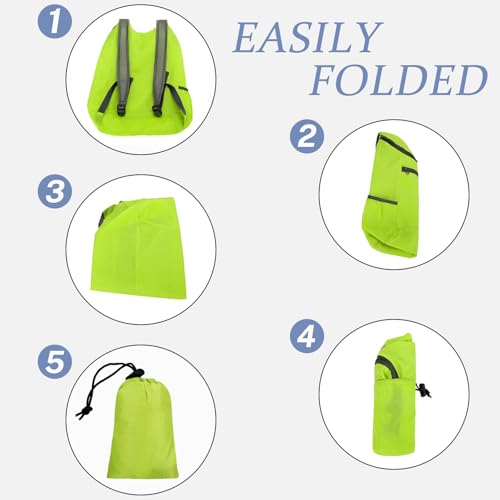 Mochila de senderismo impermeable unisex verde miniatura 5