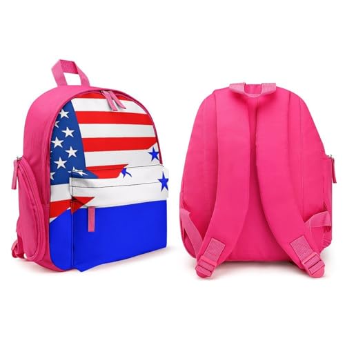 U.S.A. Flag Honduras Flag Cute Backpack Small Daily Daypack Travel Shoulder Bag with Adjustable Strap Graphic Print4