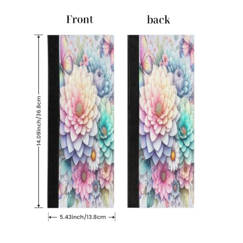 Image of Pardick Spring Flower Floral Refrigerator Door Handle Covers Set of 2 Spring Flower Floral Washable Fridge Dishwasher Mocrowave Oven Door Decor Protector Handle Cover Kitchen Appliance Decorative