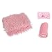 3PCS Baby Long Ripple Wrap and Toddler Swaddle Blankets Photography Mat and Headband Set Newborn Photography Props