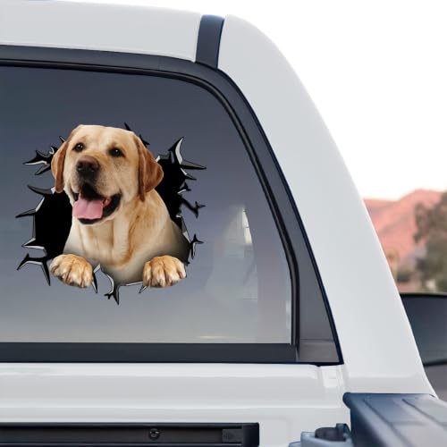 Image of Vinyl Dog Car Decals for Women - Stickers and Gift for Dog Lovers (Lab Stickers)