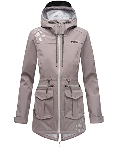 MARIKOO Damen Softshell Outdoor Jacke Übergangs Funktions Regen Mantel...