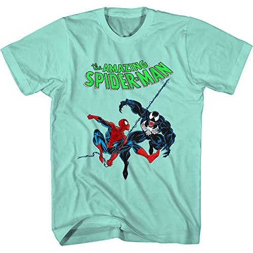 T-shirt Spider-Man Vs Venom vert au design imprimé vintage des années 90