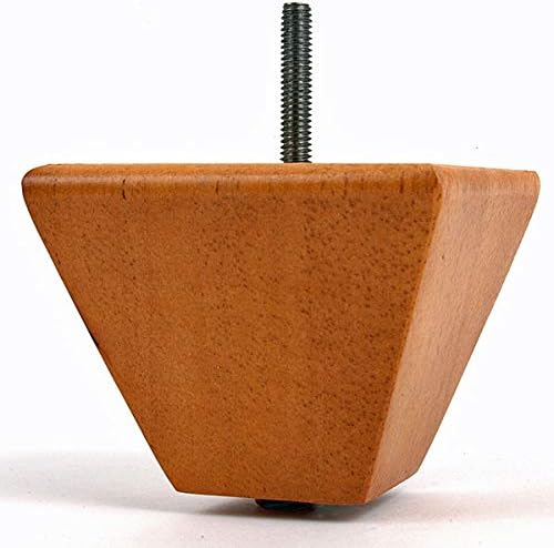 3" x 3 3/4" Maple Finish Pyramid Sofa Leg, Set of 4 (M8)