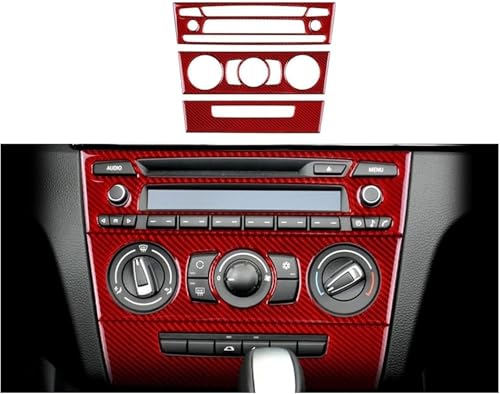 Moldura de consola central para BMW E87 E81 E88 E82 y marco de panel de radio CD autoadhesivo 2