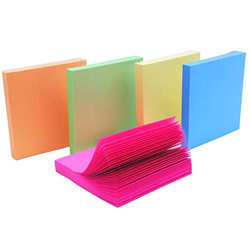 HY 24 Pack Sticky Notes 3x3 Self-Stick Note Pads Re-Adhesive Sticking Power Memo Pads Assorted Colors, 70 Sheets/Pad for Reminders Studying Office School Home
