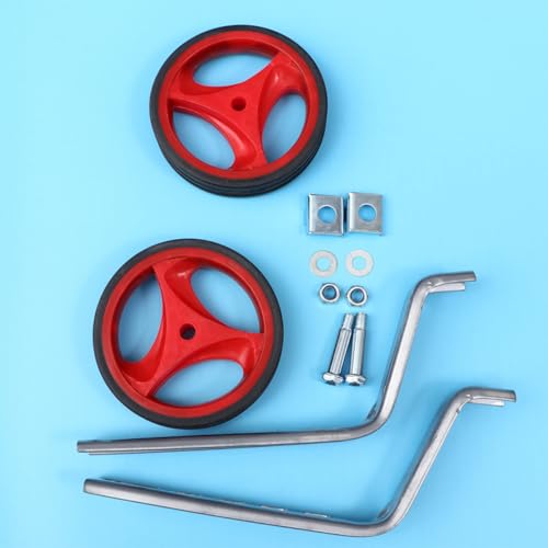 Ruedas de Entrenamiento para Bicicleta Toyvian, 12-20 Pulgadas, con Soportes Rojos y 2 Silbatos de Presión de Aire de Color Aleatorio miniatura 7