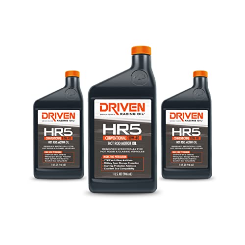 Driven Racing Oil 03806 Hr-5 High Zinc Conventional 10W-40 Quart, 1 Quart