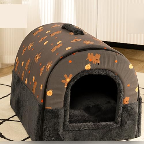ペットドーム ペットベッド 猫 ハウス 犬 保温防寒 取っ手付き フワフワ 変形しにくい ペット用品 お洒落 あったか 快適 可愛い ドーム型 簡単お手入れ 取り外し可能 2way 休憩所 昼寝 2XL-80*60*50CM(推奨体重:25kg以内)