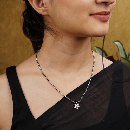 Image of House Of Aadyaa Handmade Silver Mangalsutra for Women | Made in 92.5 Silver | Silver Gifts for Women