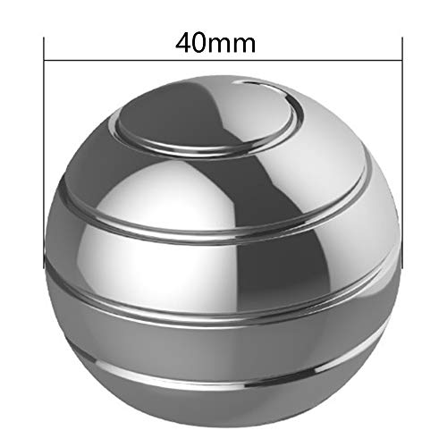 MeetUs Kinetic Desk Toys,Optical Illusion Metal Fidget Spinner Ball Stress Relief Toys Office Executive Globe Toys ,Gifts for Men,Women,Kids - Thumbnail 4
