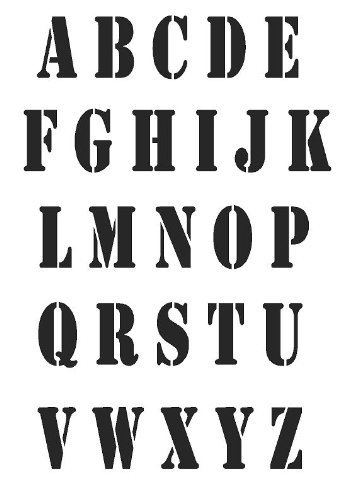 Stencil Grande Per Pareti &ndash; Alfabeto 3 &ndash; 33x23 Cm &ndash; J BOUTIQUE STENCILS HJH0075