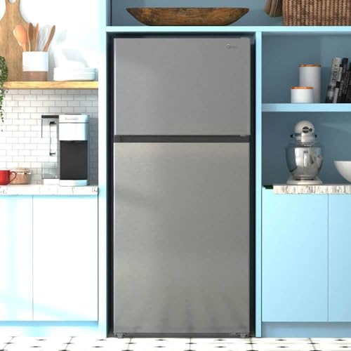 Midea MRT18S3AST 18 Cf Top Mount Refrigerator Glass Shelves Ice Maker Ready Estar thumb #5