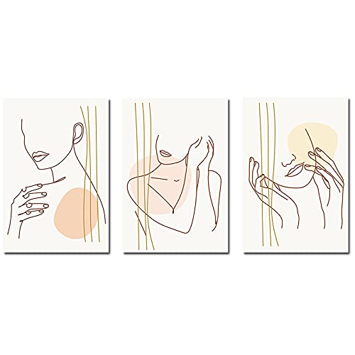 Affiche abstrait minimal femme sur grand canvas 70x100cm pour déco murale