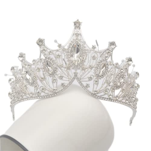 Tiara de boda vintage con cristales tallados a mano y acabado de alta joyería