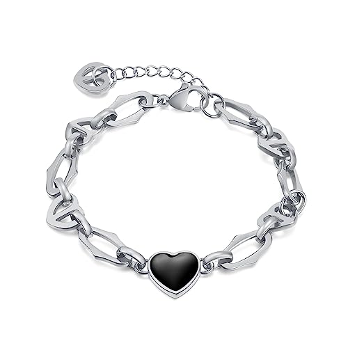 OSTAN Pulsera para mujer de acero inoxidable pulseras con cadena de...