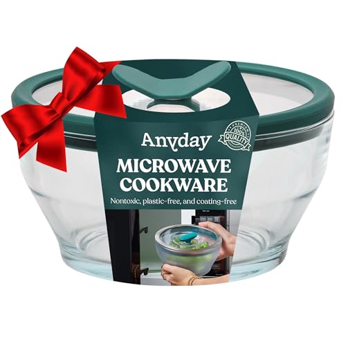 Comparison: Best Microwave Cookware 10 Anyday 4-Cup Glass Food Storage with Glass Lid, Round Deep Dish | Plastic-Free Meal Prep & Microwave Cookware | Stackable Airtight Storage Container with Vented Lid for Microwave-Safe Reheating