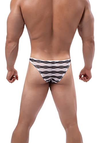 iKingsky Men's Cheeky Underwear Sexy Mid Coverage Back Briefs Stretch Breathable Bikini Under Panties for Men2