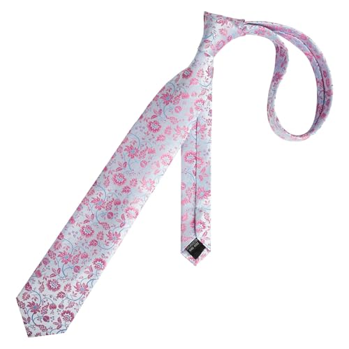 Image of Alizeal Mens 3.15inches Leaf Flower Pattern Tie Set