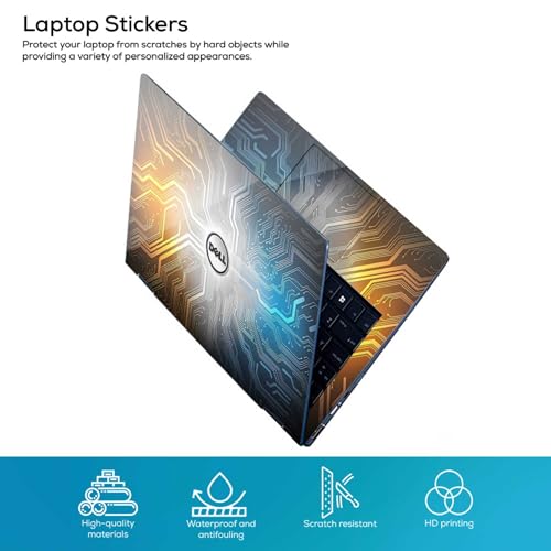 Image of DSGN 144 Full Body Laptop Skin Bubble-Free| Laminated| Removable| HD Quality Sticker for Laptops Upto 15.6 Inches Compatible with DELL