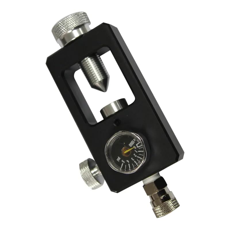 A.C.I.L. Scuba Fill Station with Pressure Gauge – Paintball HPA Tank Refill Adapter | PCP Airgun & Diving Cylinder Charging Kit | 4500 PSI Quick Disconnect Valve
