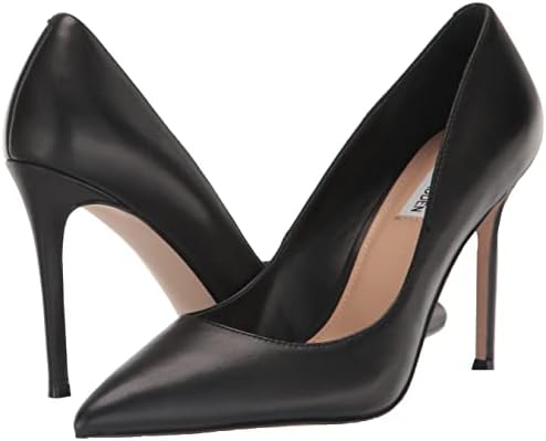 Steve Madden Women's Evelyn Pump, Black Leather, 6 | Image 6