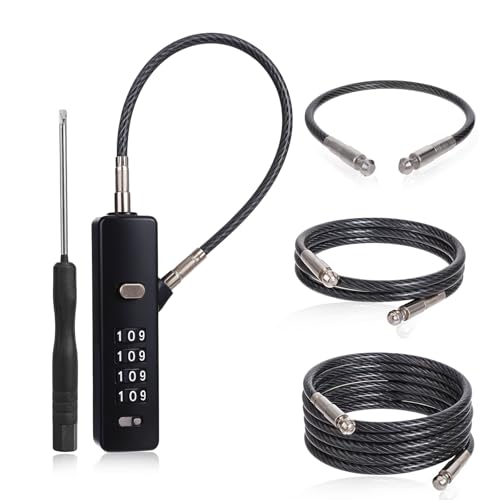 Kabel Gepäckschlösser Zahlenschloss Drahtseil Kabelschloss 4 Stellig...