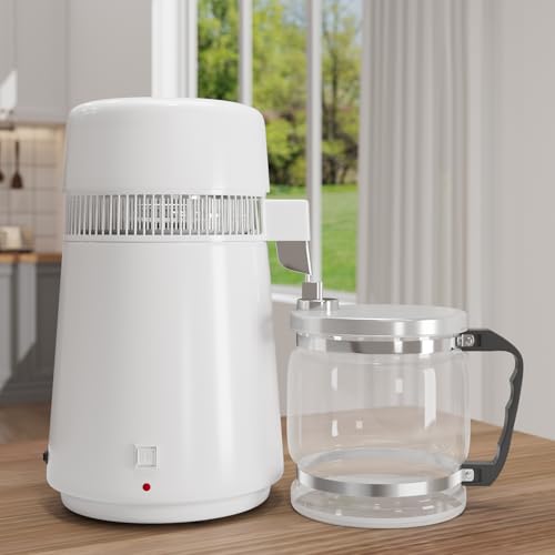 1.1 Gallon 750W Water Distiller Purifier Glass Jug - White
