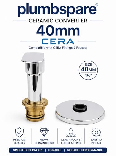 Image of PLUMBSPARE C.ERA 40 mm (11 /2) metropole converter kit - convert push valve to normal flush, metropole to flush converter kit 40 mm size (ceramic type)