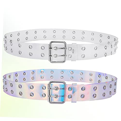 GALPADA 2pcs Leather Belt Retro Casual Band Air Colorful Design Unisex Fit for Jeans Pants and2