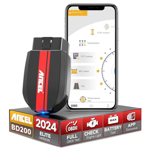 ANCEL BD200 OBD2 Scanner Bluetooth - Code Reader & Check Engine Diagnostic Scan Tools with Car Battery Test, Exclusive App On iOS & Android, Wireless OBDII Adapter Works for 1996 & Newer Vehicles