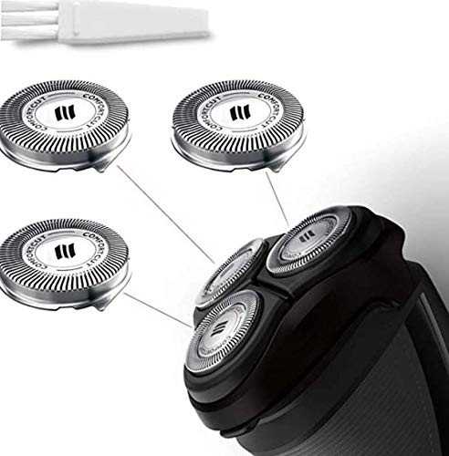 SH30 Replacement Heads Compatible with Philips Norelco Series 3000, 2000, 1000 Shavers and S738 Click and Style, with 9 Durable Sharp Blade, ComfortCut Shaving Heads SH30/52 by RazorShop