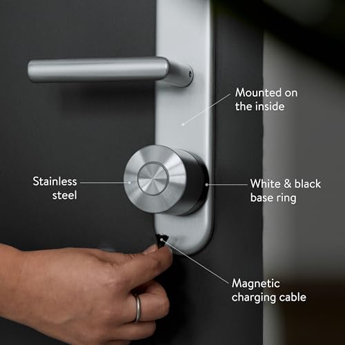 Nuki Smart Lock Ultra (Euro Profile) Electronic Door Lock with Bluetooth, WiFi & Matter, for Easy Integration in smart Home, Unlock Door remotely, with 3 Different Locking speeds, Stainless Steel - Image 3