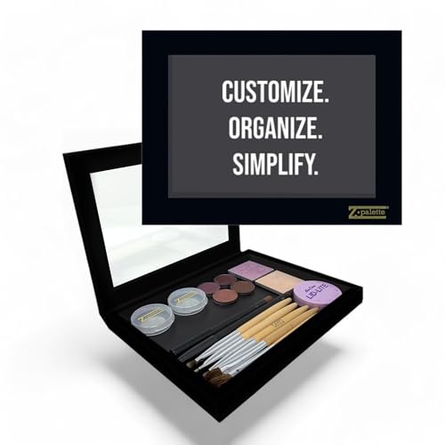 Z Palette Extra Large Deep Black Empty Magnetic Makeup Palette with Clear Window