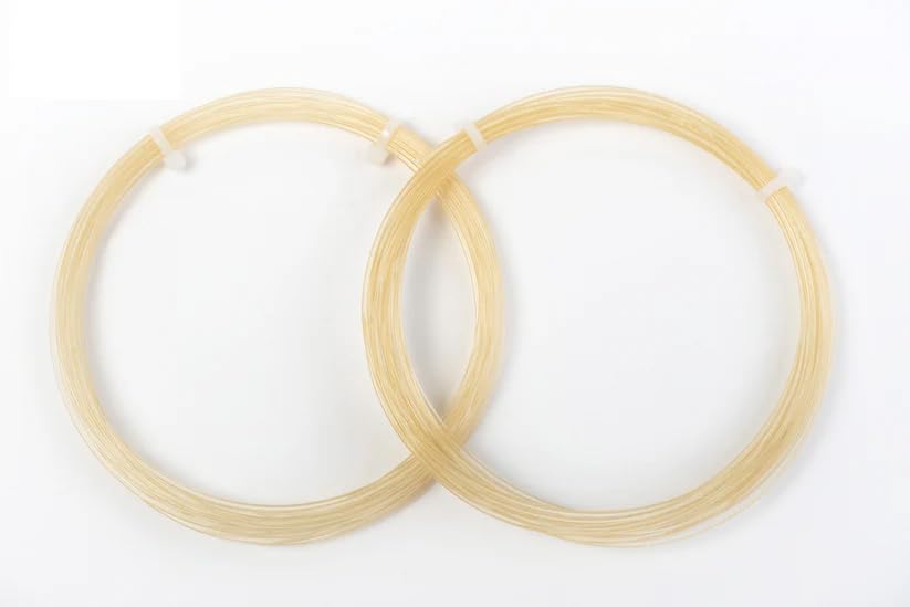 V5 PU Beige Coated Natural Gut Tennis String (Beige,16G)