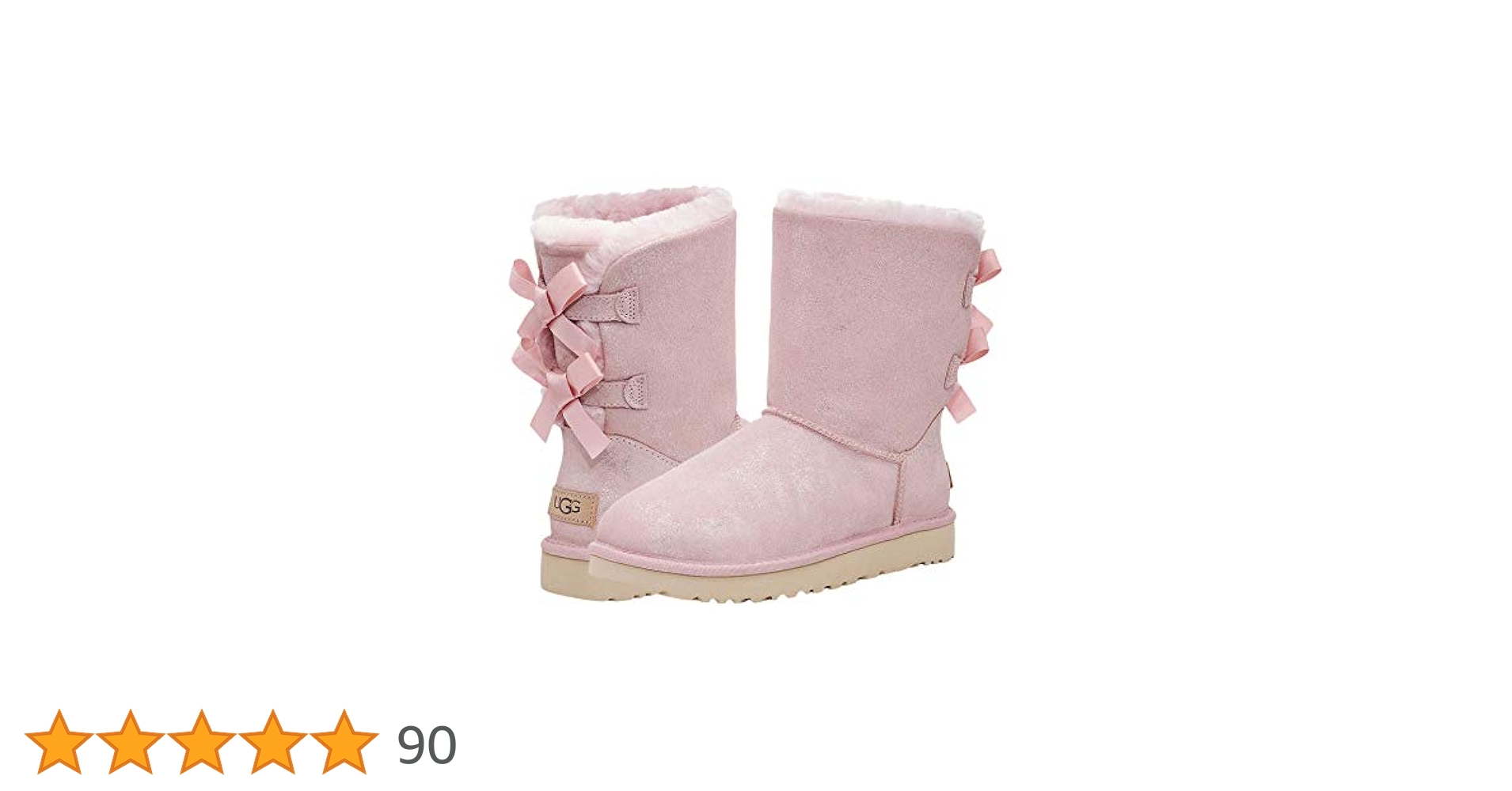 UGG Bailey Bow Ii Shimmer Boot, Pink Cloud, Size 9 : Buy