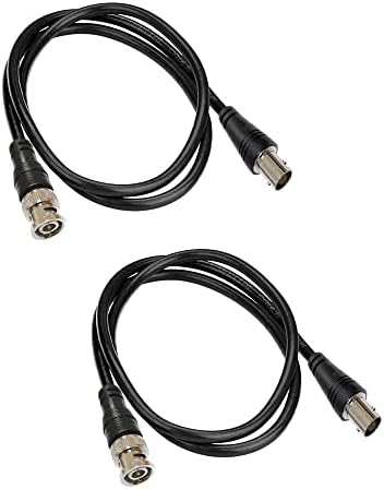 iYueMps BNC Cable, 1m BNC Male to Female Extension Connector CCTV Cable RF Professional Coaxial Wire Cord Cable Jack Plug for Video Security Camera CCTV Systems, Oscilloscope