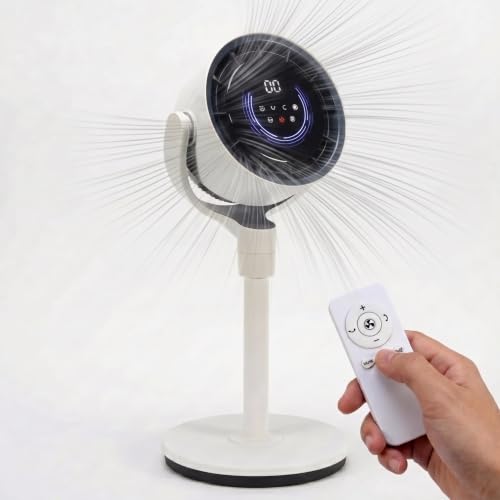 Image of EdenPURE TurboAIR Fan - Whole House 360 Windmill Spin Fan, Whisper Quiet Operation, Portable AC, 3 Adjustable Heights, 12 Speeds, Dual Oscillation, Cools Entire Room 360 Circulation, 65 FT Reach